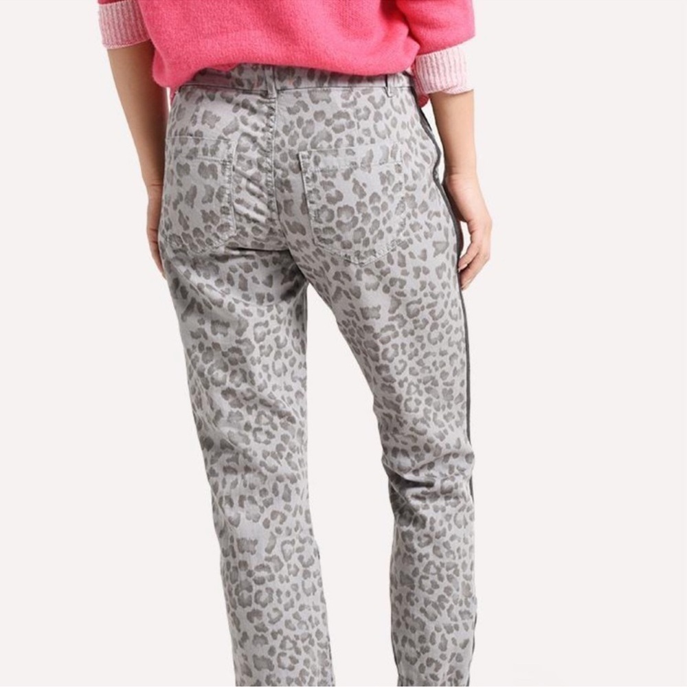 Sundry Cotton Twill Zip Leopard Print Jogger Sz 27 - Picture 4 of 16